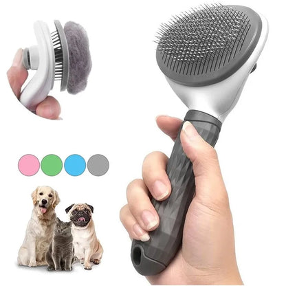 Cepillo para perros, peine para gatos, cepillo autolimpiante para quitar el pelo de mascotas para perros y gatos, herramientas de aseo para mascotas, peine desenredante, accesorios para perros
