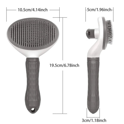 Cepillo para perros, peine para gatos, cepillo autolimpiante para quitar el pelo de mascotas para perros y gatos, herramientas de aseo para mascotas, peine desenredante, accesorios para perros