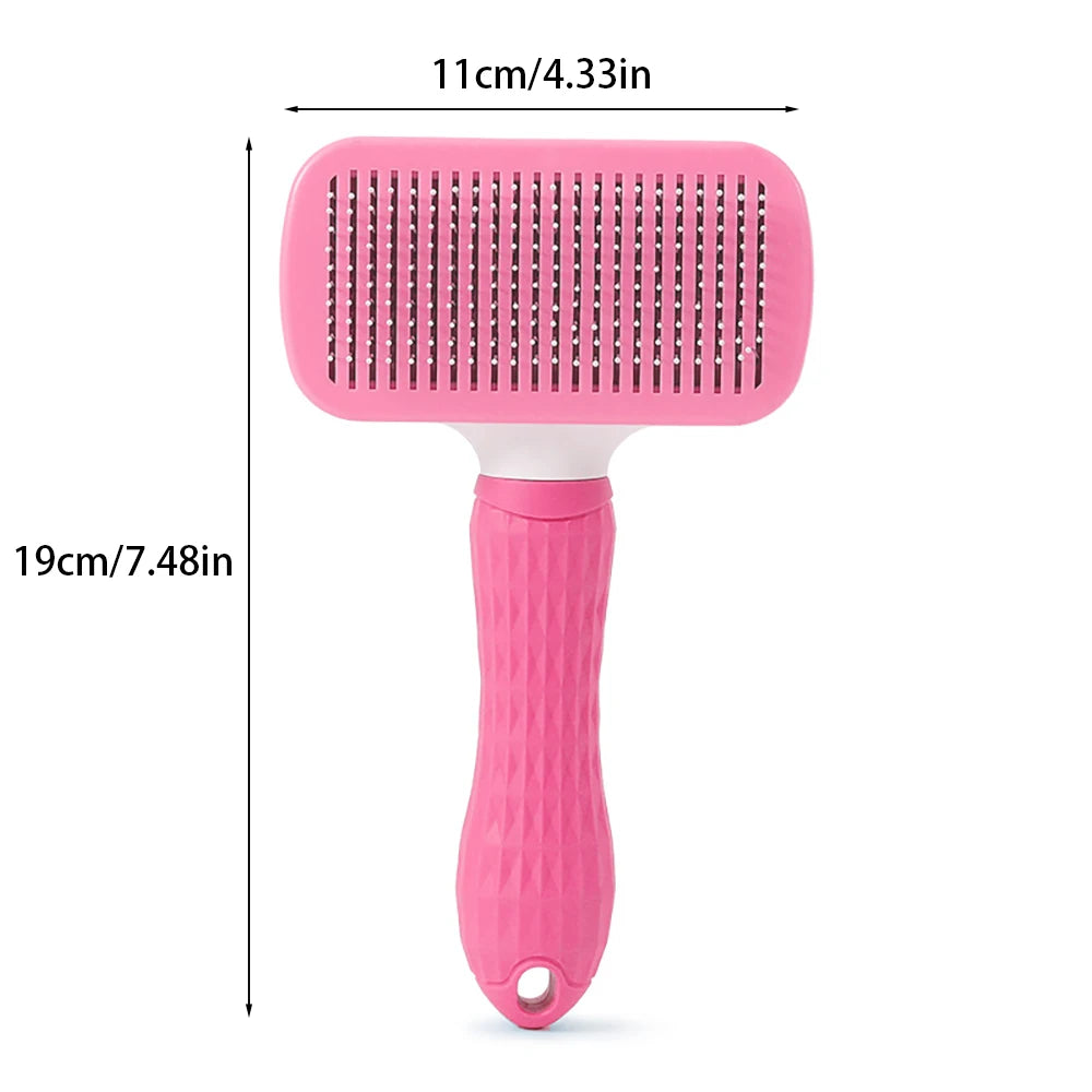 Cepillo para perros, peine para gatos, cepillo autolimpiante para quitar el pelo de mascotas para perros y gatos, herramientas de aseo para mascotas, peine desenredante, accesorios para perros