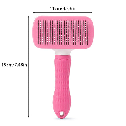 Cepillo para perros, peine para gatos, cepillo autolimpiante para quitar el pelo de mascotas para perros y gatos, herramientas de aseo para mascotas, peine desenredante, accesorios para perros