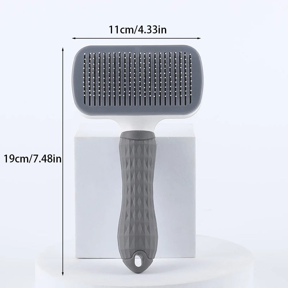 Cepillo para perros, peine para gatos, cepillo autolimpiante para quitar el pelo de mascotas para perros y gatos, herramientas de aseo para mascotas, peine desenredante, accesorios para perros