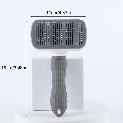 Cepillo para perros, peine para gatos, cepillo autolimpiante para quitar el pelo de mascotas para perros y gatos, herramientas de aseo para mascotas, peine desenredante, accesorios para perros