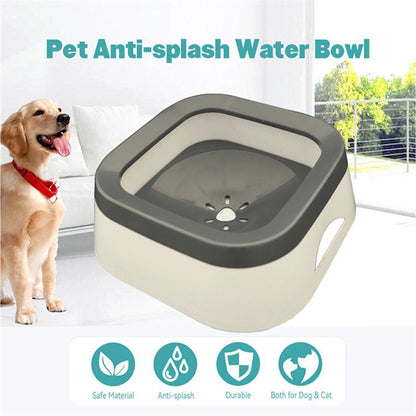 Splash-Reducing Water Bowl for Cats & Dogs