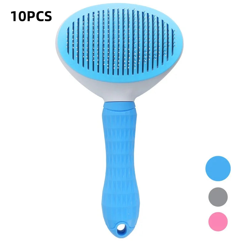 Cepillo para perros, peine para gatos, cepillo autolimpiante para quitar el pelo de mascotas para perros y gatos, herramientas de aseo para mascotas, peine desenredante, accesorios para perros