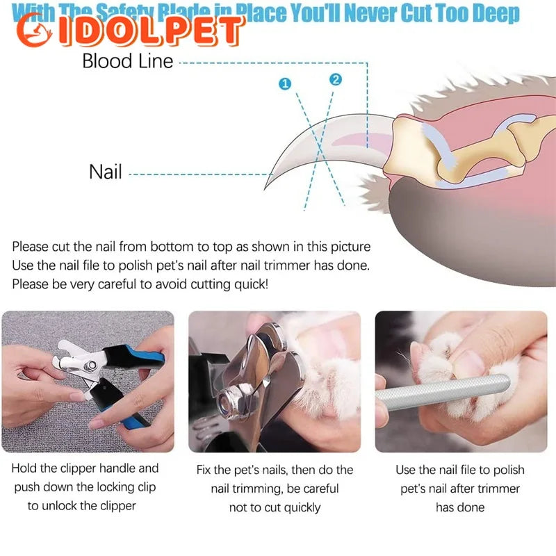 Pet Nail Clippers with Safety Guard