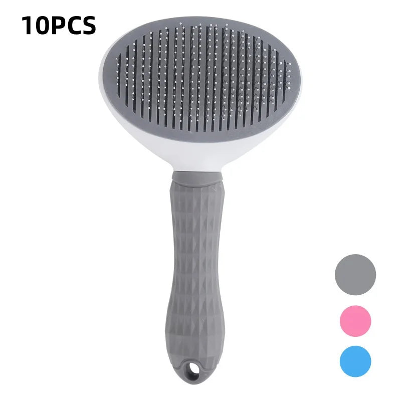 Cepillo para perros, peine para gatos, cepillo autolimpiante para quitar el pelo de mascotas para perros y gatos, herramientas de aseo para mascotas, peine desenredante, accesorios para perros