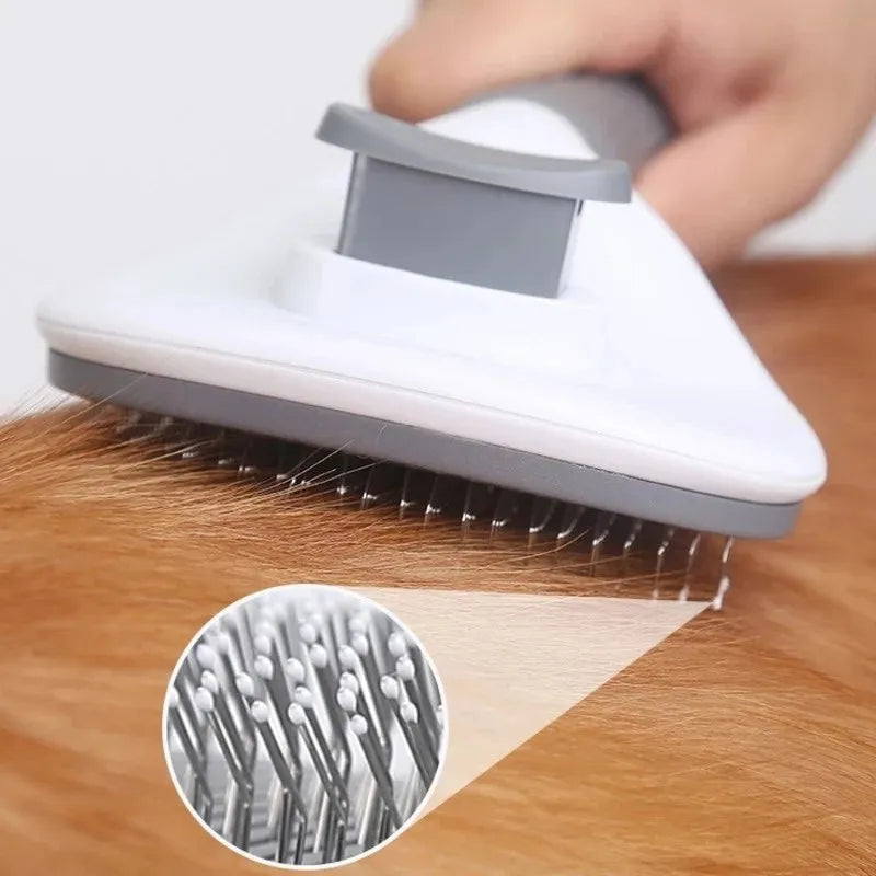 Cepillo para perros, peine para gatos, cepillo autolimpiante para quitar el pelo de mascotas para perros y gatos, herramientas de aseo para mascotas, peine desenredante, accesorios para perros