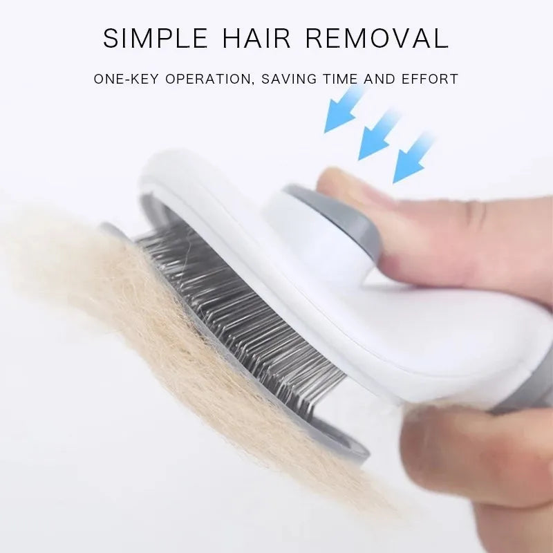 Cepillo para perros, peine para gatos, cepillo autolimpiante para quitar el pelo de mascotas para perros y gatos, herramientas de aseo para mascotas, peine desenredante, accesorios para perros